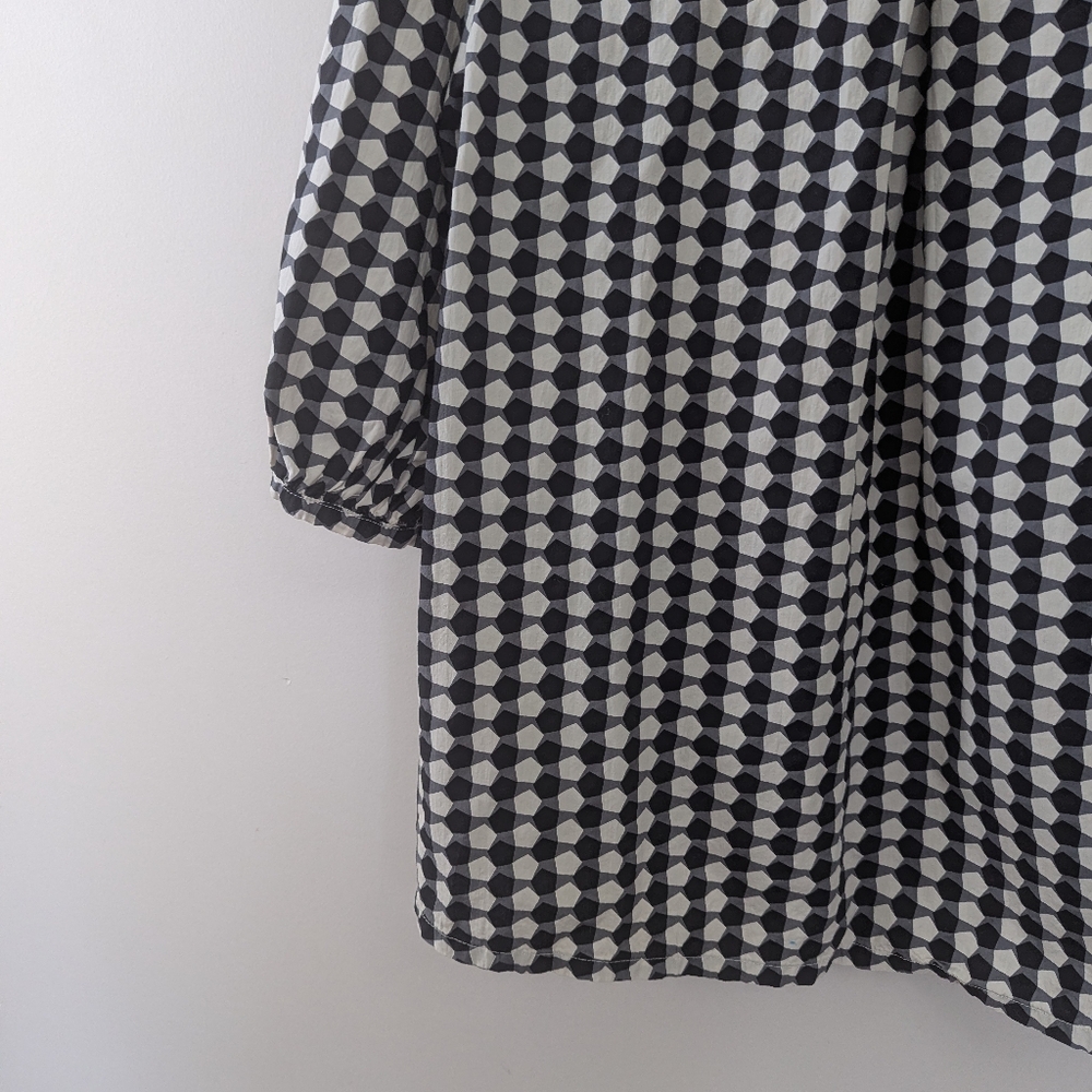 Bryn Walker Lucinda Organic Cotton Poplin Checkered Print‎ Top - Picture 10 of 12